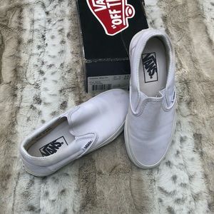 Vans Classic Slip-On White Shoes Size 5.0 Women